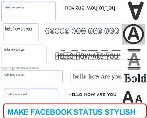 make facebook status stylish