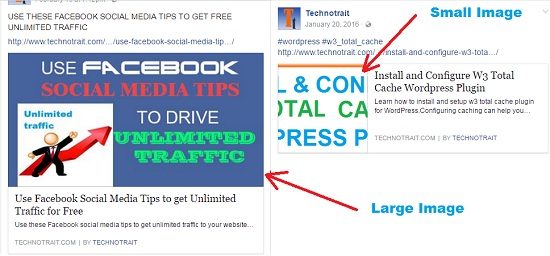Facebook social media tips for large and small image