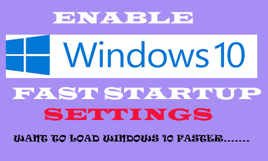 windows 10 fast boot settings